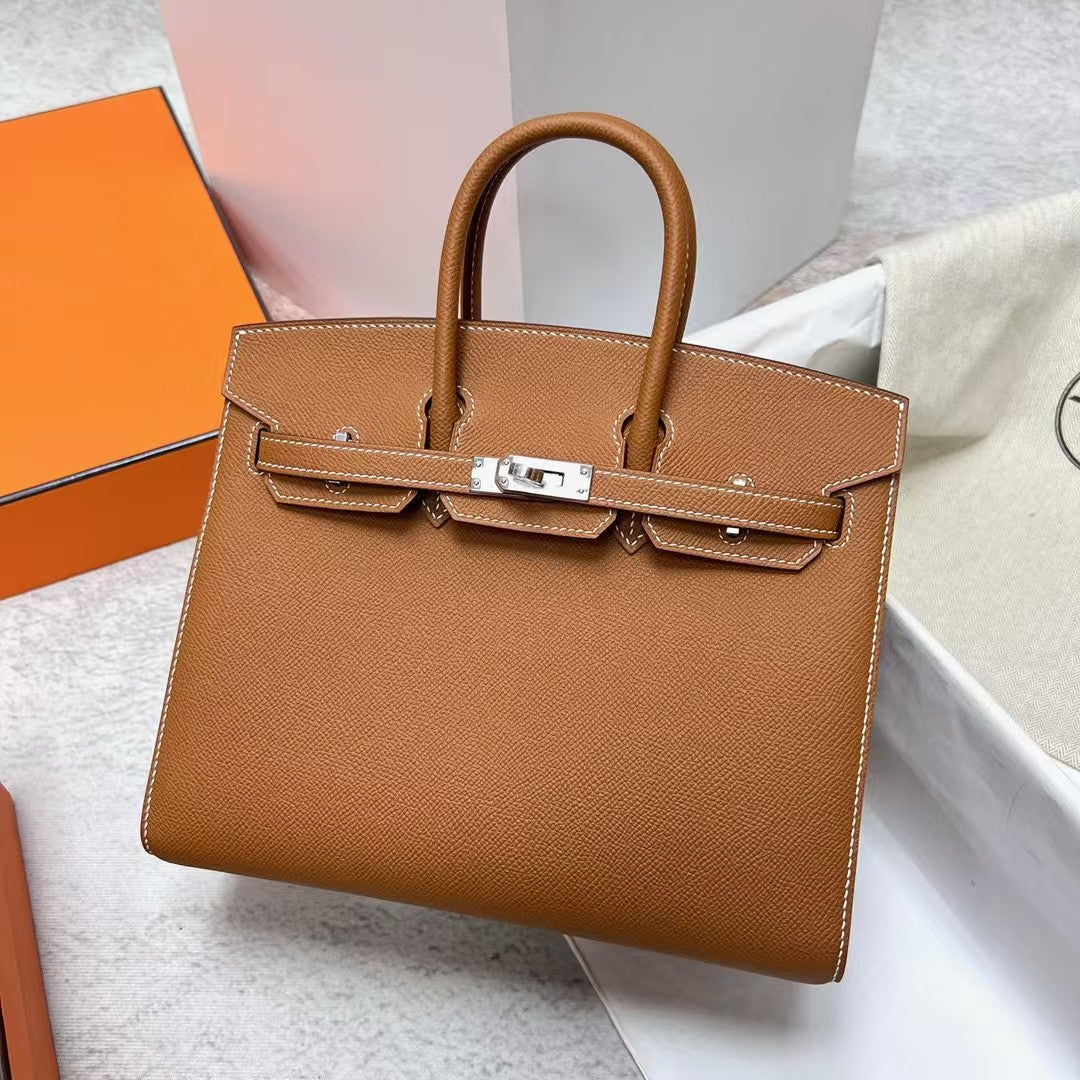 Hermes Birkin 25cm Gold Togo Leather Silver Hardware Bag