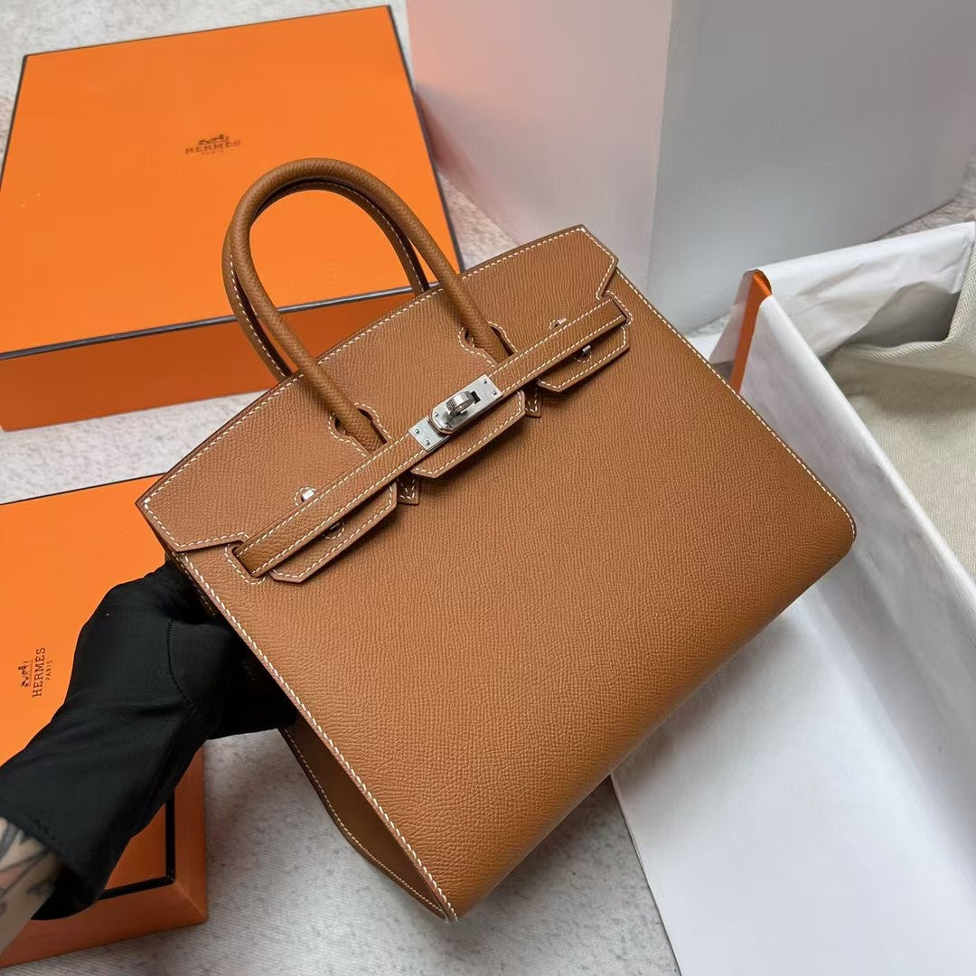 Hermes Birkin 25cm Gold Togo Leather Silver Hardware Bag