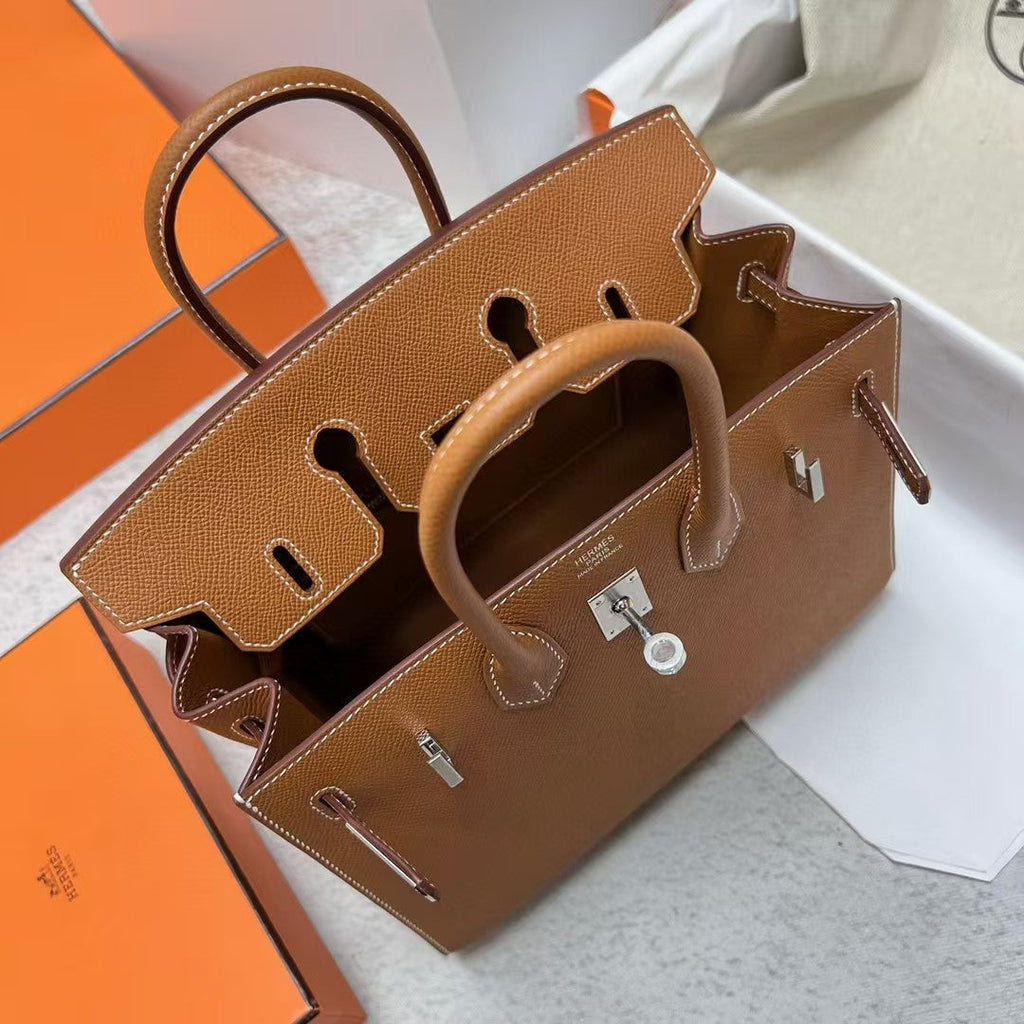 Hermes Birkin 25cm Gold Togo Leather Silver Hardware Bag