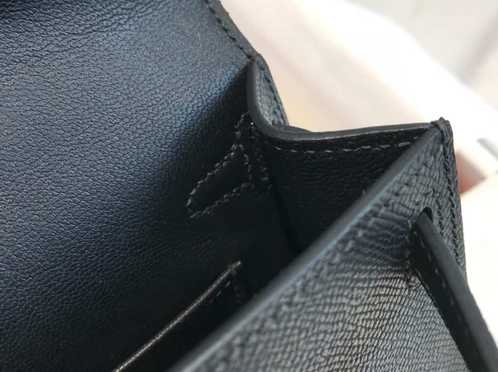 Hermes Kelly Mini 19 Black Epsom Calfskin Gold Hardware Bag