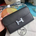 Hermes Constance Shoulder Bag in Black Calfskin