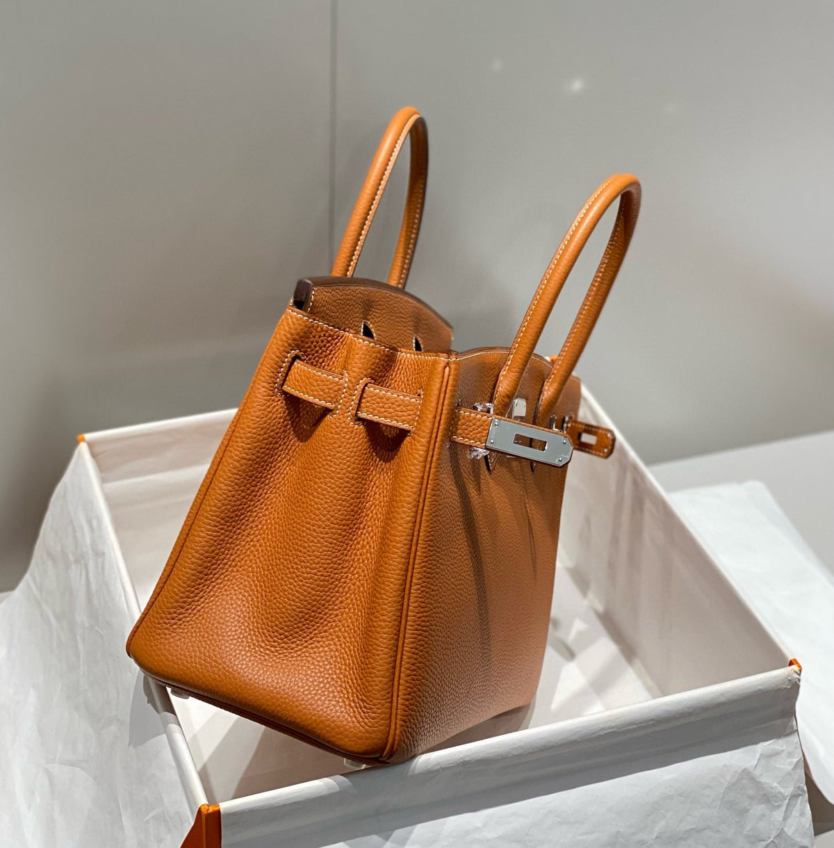 Hermes Birkin 30cm Brown Togo Leather Silver Hardware Bag