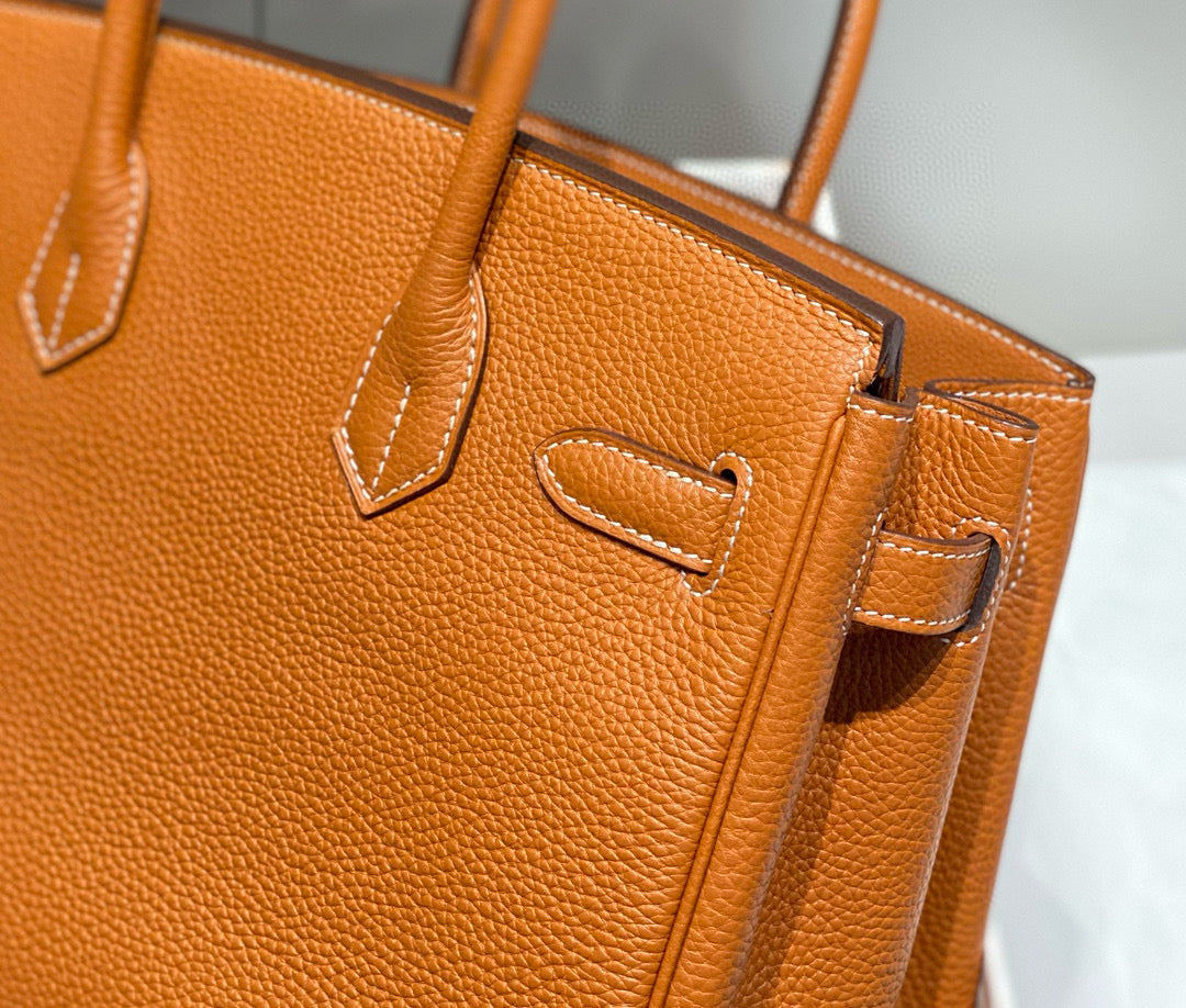 Hermes Birkin 30cm Brown Togo Leather Silver Hardware Bag