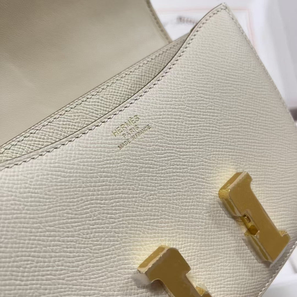 Hermes Constance 18 Milky White Epsom Gold Hardware Bag