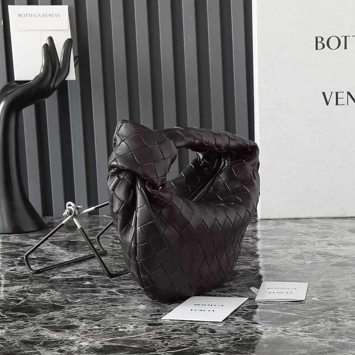 Bottega Veneta 25S Mini Jodie 26 in Chocolate Brown Calfskin Bag