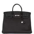Hermes Birkin 40 in Black Togo Palladium Hardware Bag