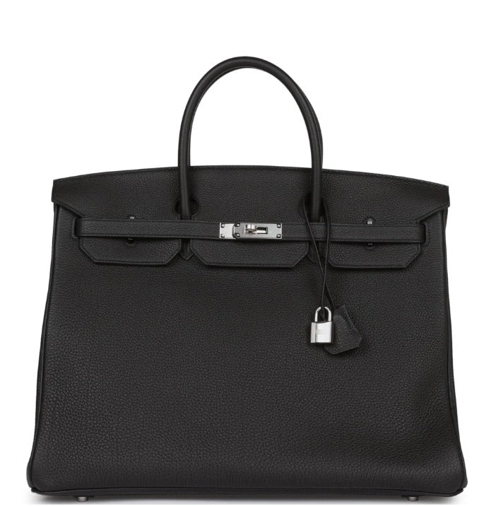 Hermes Birkin 40 in Black Togo Palladium Hardware Bag