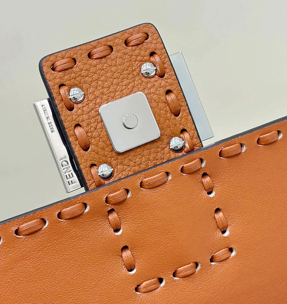Baguette 27cm Tan Calfskin Silver Hardware