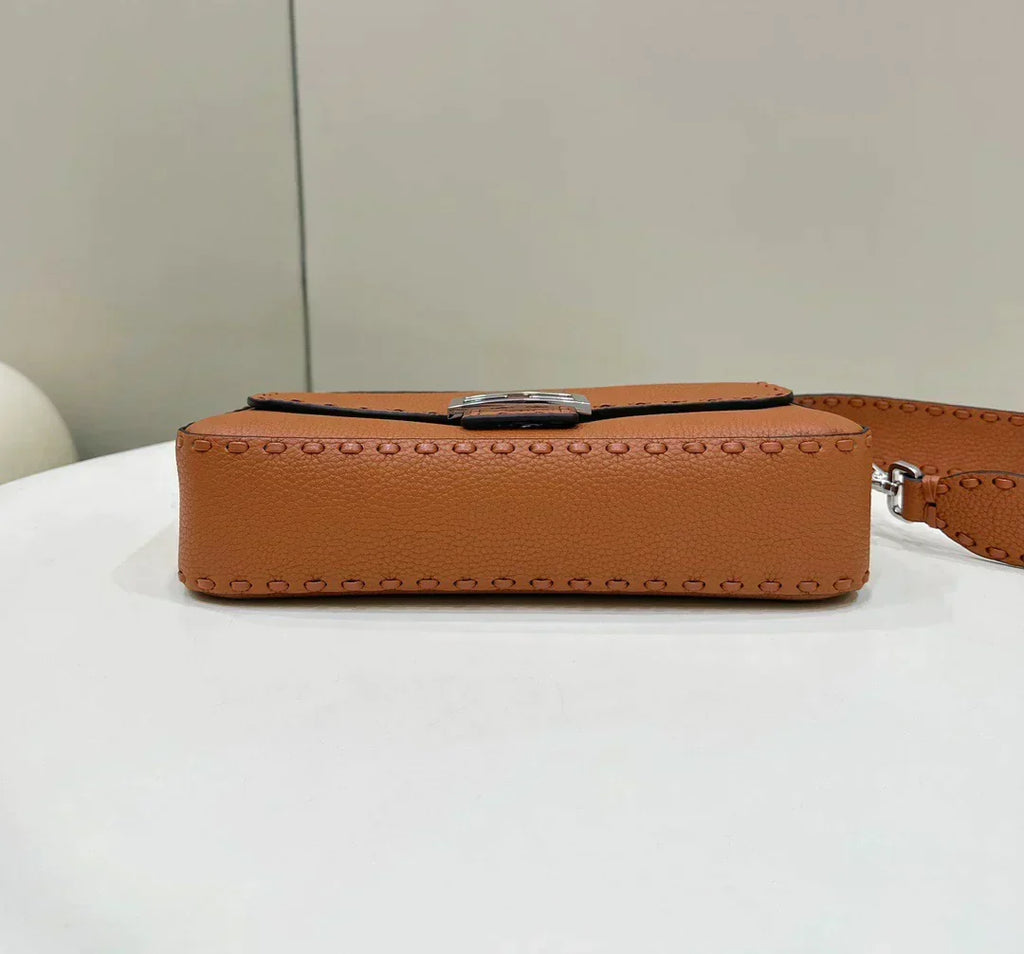 Baguette 27cm Tan Calfskin Silver Hardware