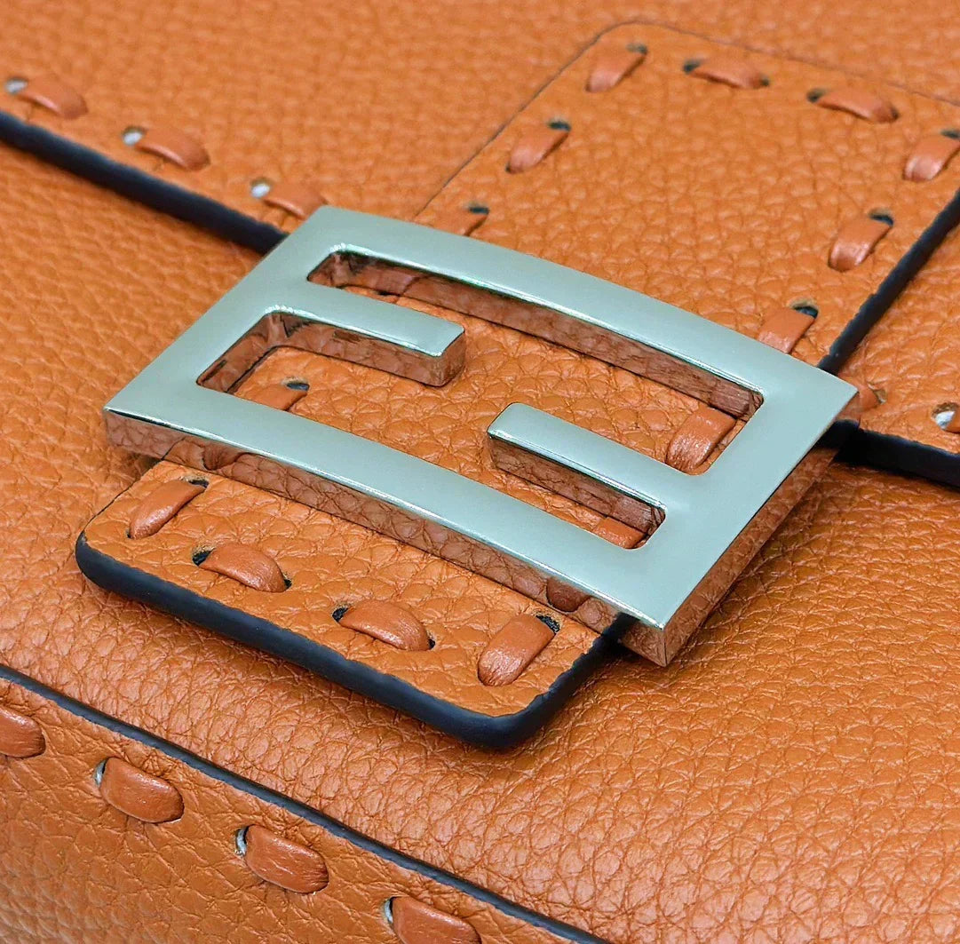Baguette 27cm Tan Calfskin Silver Hardware