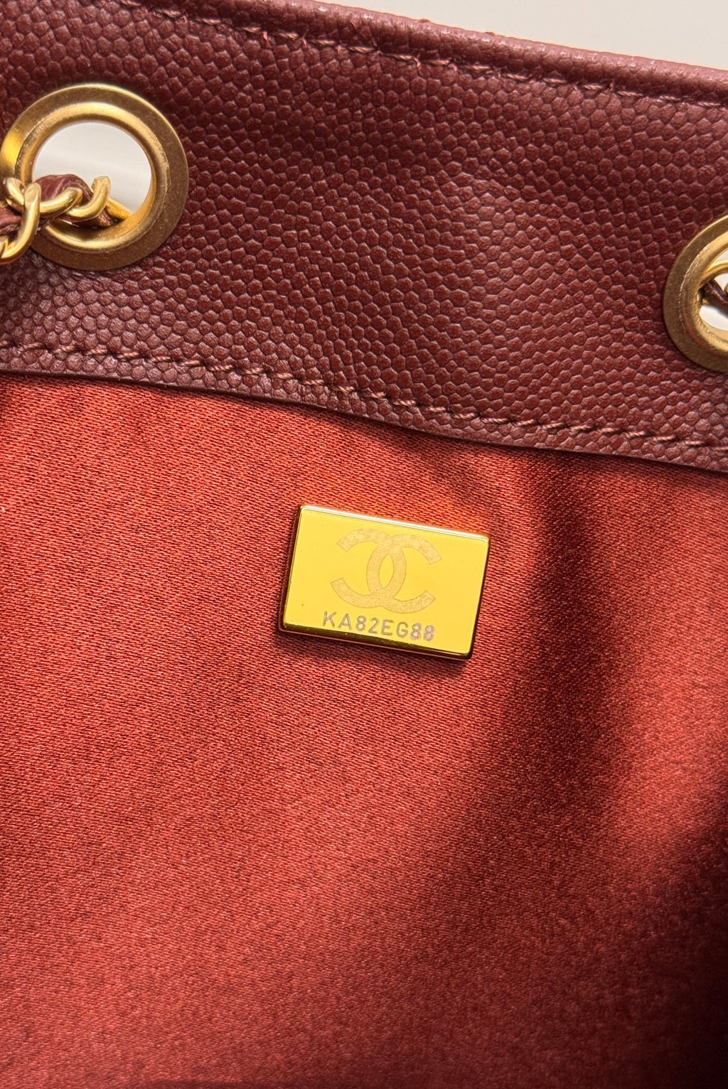 Chanel 25S Hobo Bag 40 in Dark Red Caviar with Gold Hardware