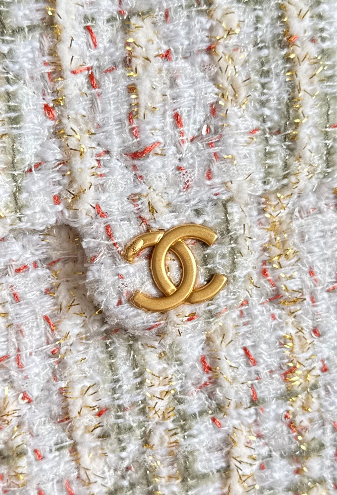 Chanel 25S Hobo Bag 30 in Multicolor Tweed with Gold Hardware