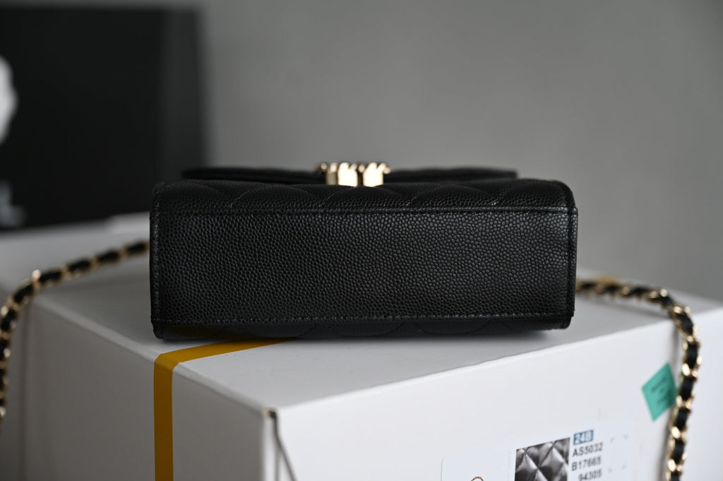 Chanel 25S Kelly 14.5 cm in Black Lambskin Bag
