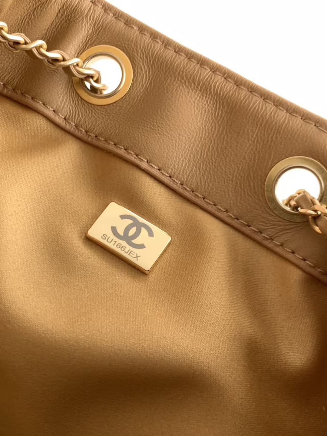Chanel 25S Hobo Bag 40 in Brown Suede with Gold Hardware