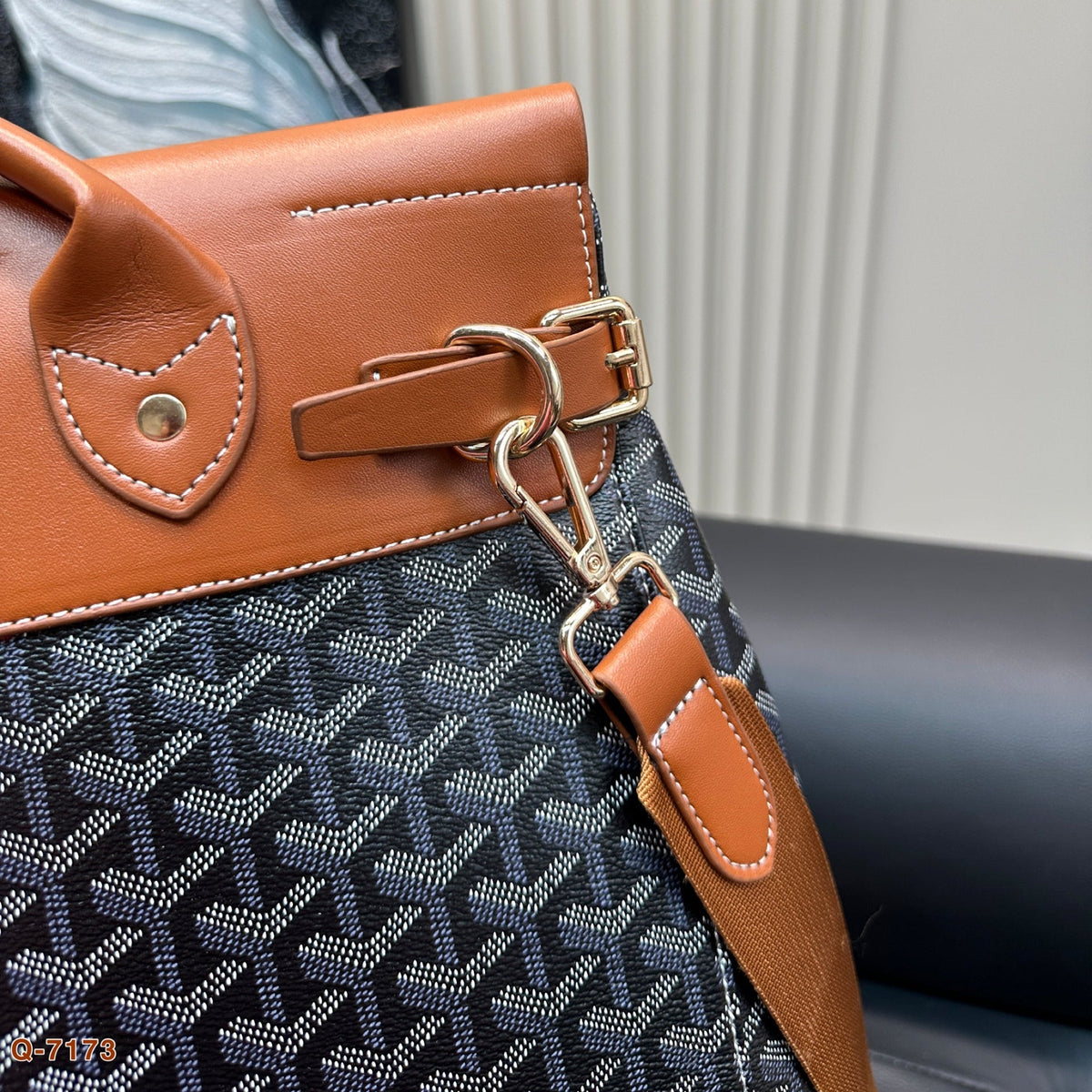 Goyard Cisalpin Backpack 45 in Brown Goyardine Canvas and Calfskin