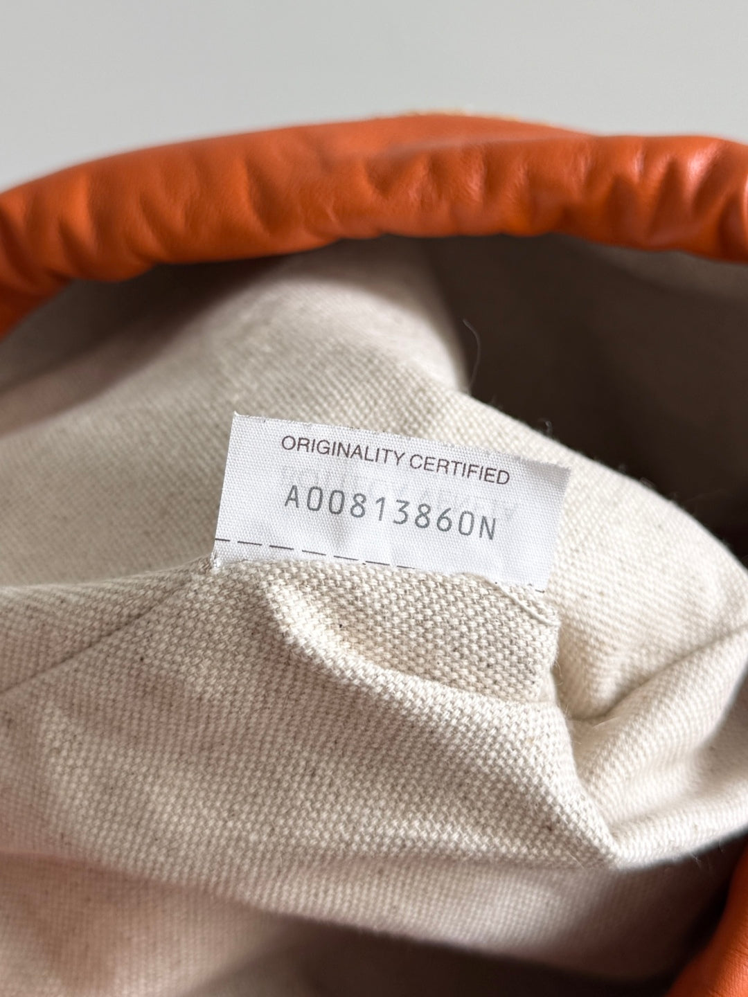 Bottega Veneta 25S Dustbag 32 in Burnt Orange Raffia and Calfskin Bag