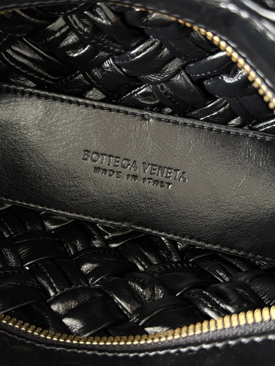 Bottega Veneta Kelimero Cha-Cha Clutch 28.5 in Black Lambskin