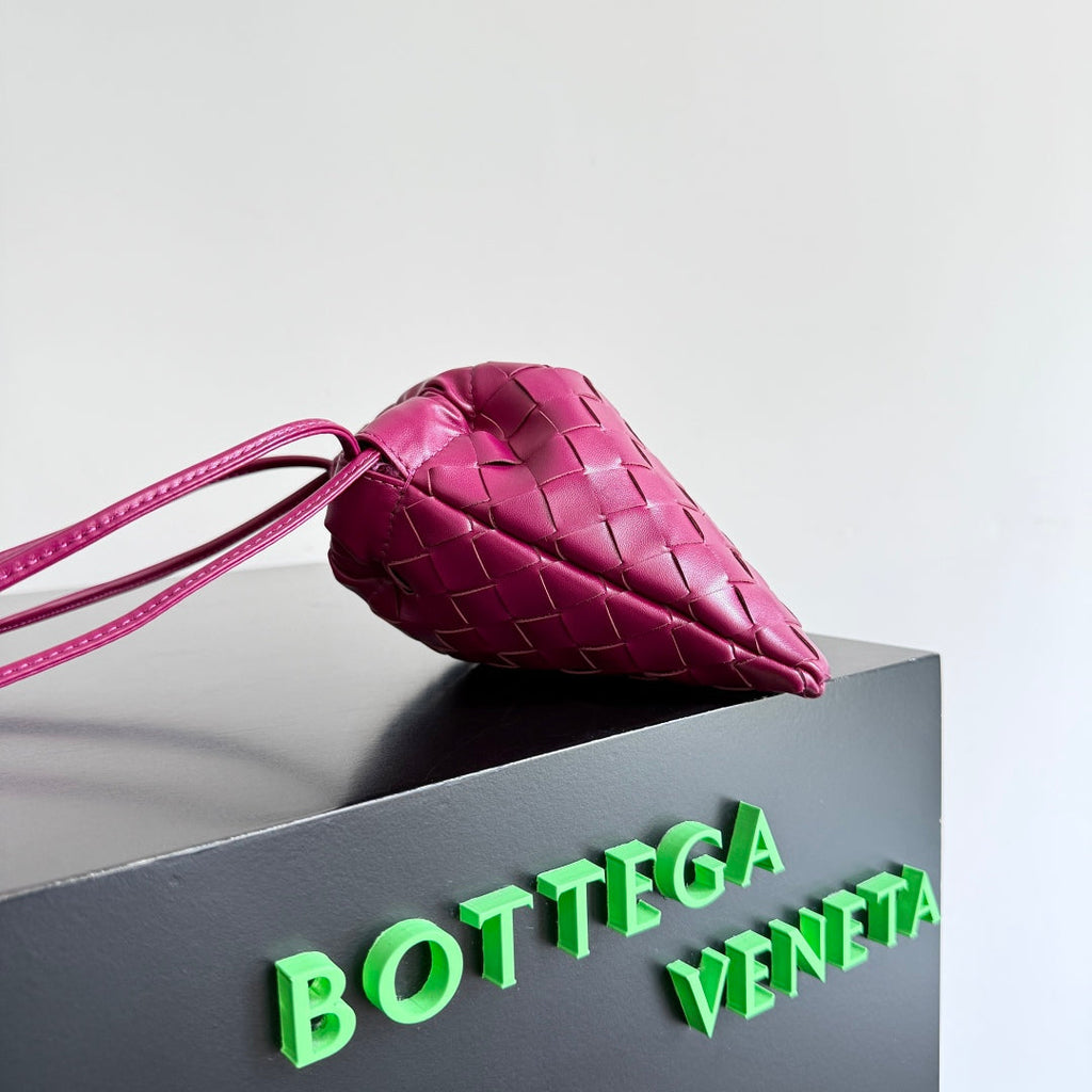 Bottega Veneta 25S Small Dustbag 21 in Dark Pink Lambskin Bag