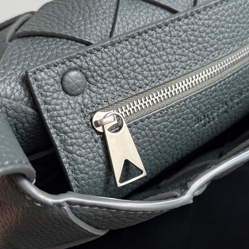 Bottega Veneta 25S Diago 22 in Steel Gray Calfskin Silver Hardware Bag