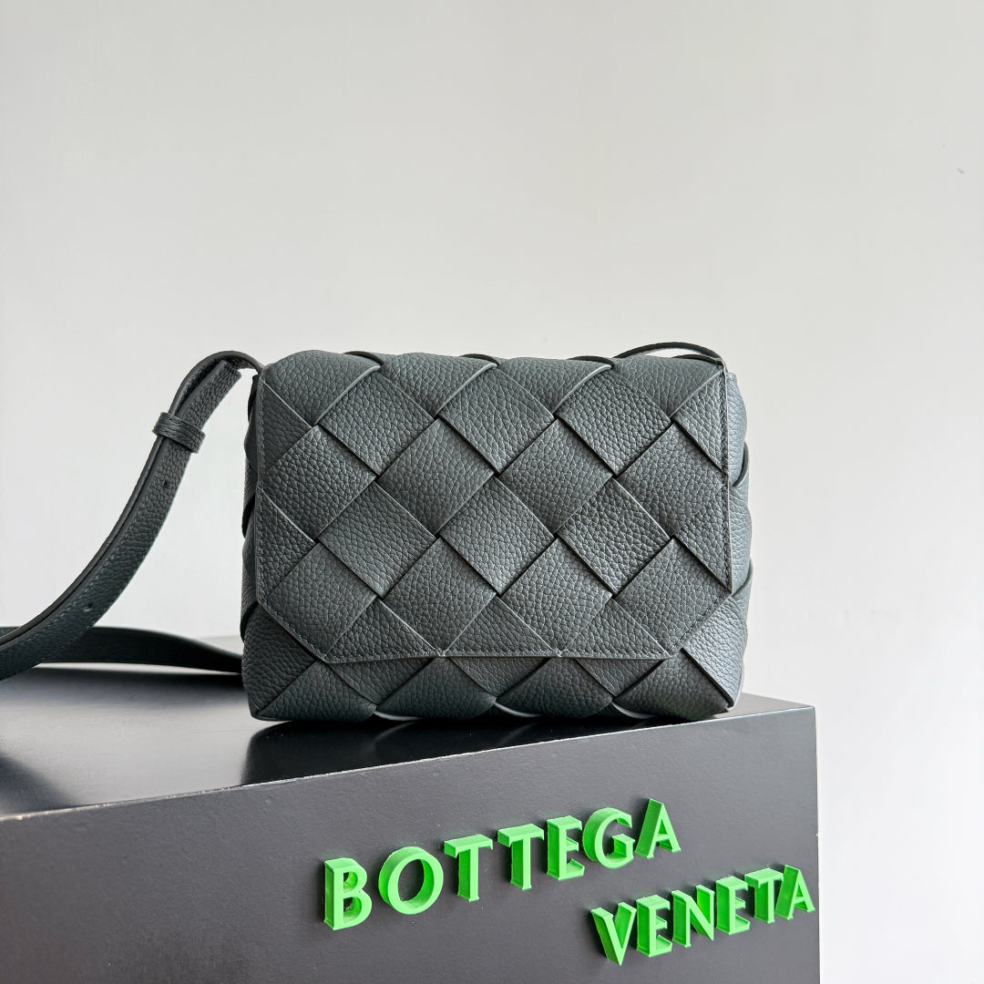 Bottega Veneta 25S Diago 22 in Steel Gray Calfskin Silver Hardware Bag
