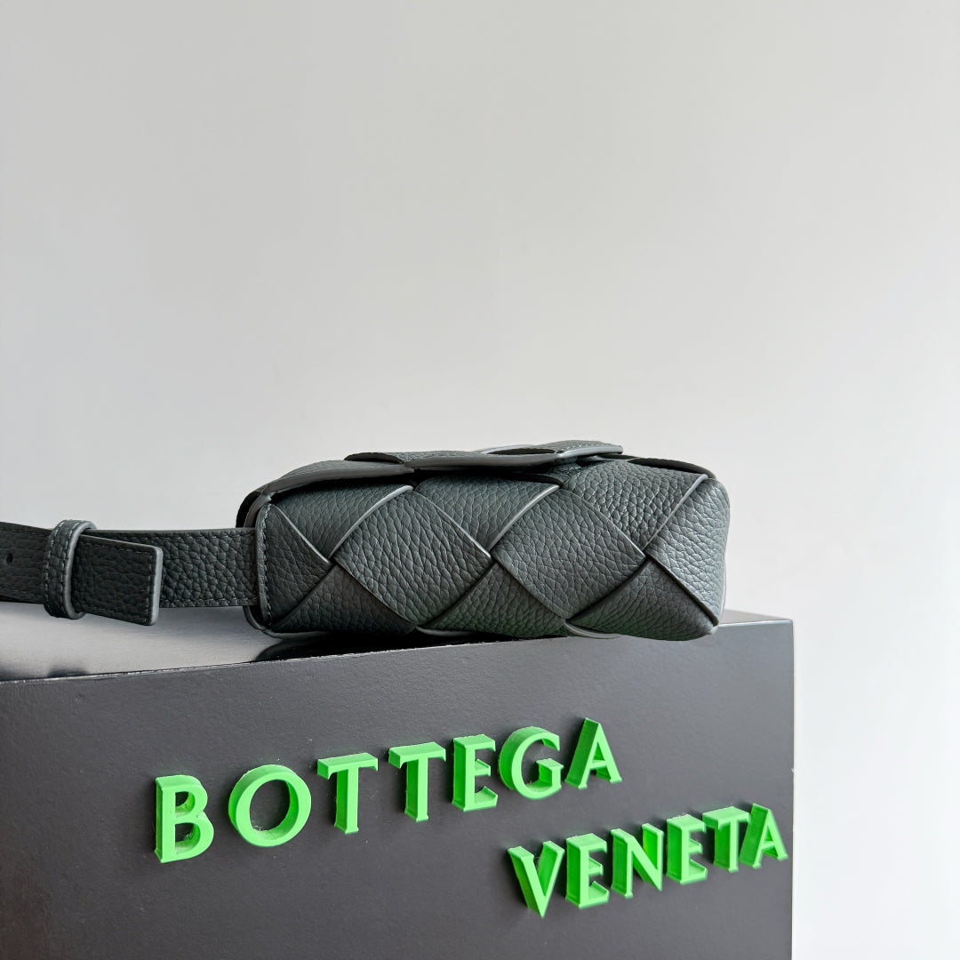 Bottega Veneta 25S Diago 22 in Steel Gray Calfskin Silver Hardware Bag
