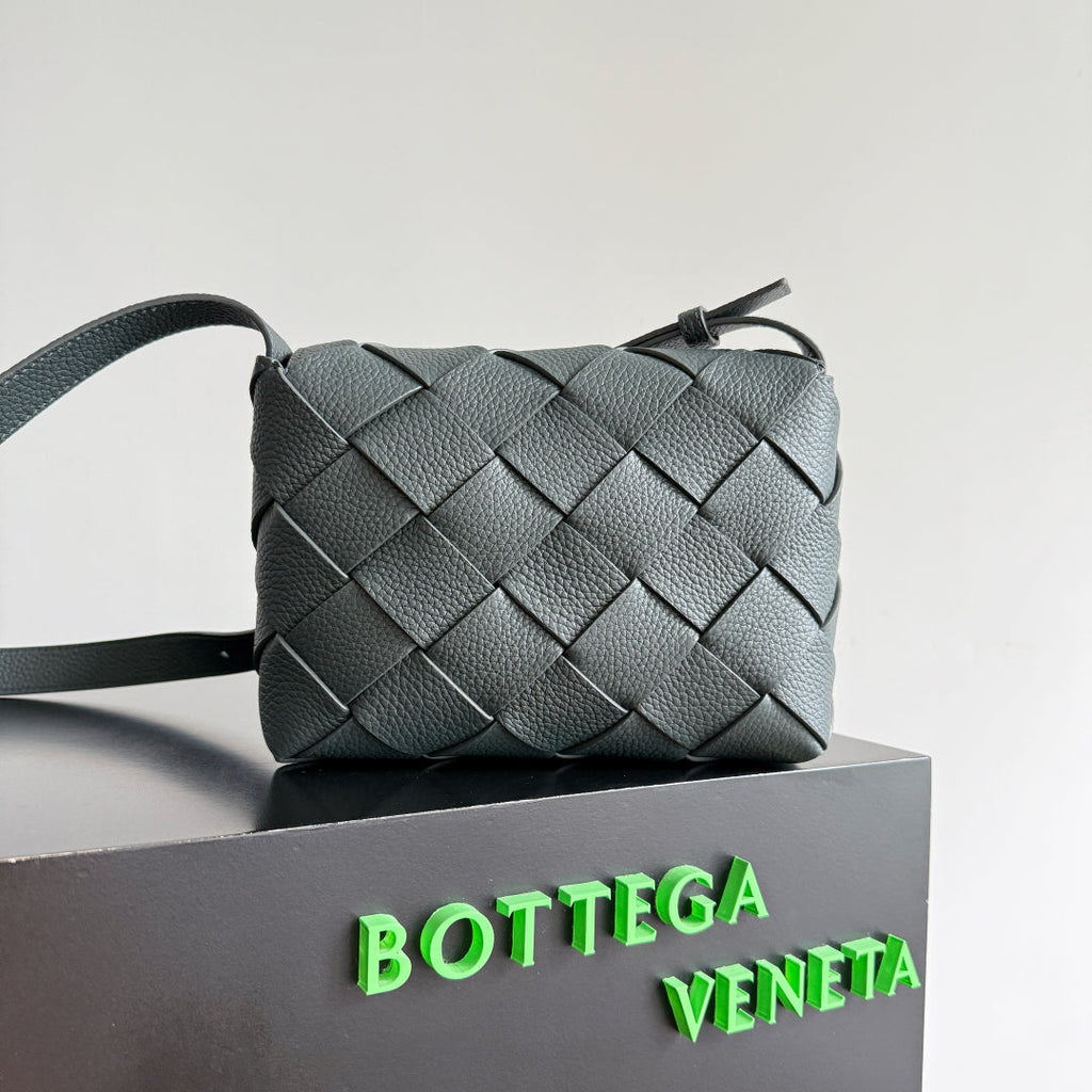 Bottega Veneta 25S Diago 22 in Steel Gray Calfskin Silver Hardware Bag