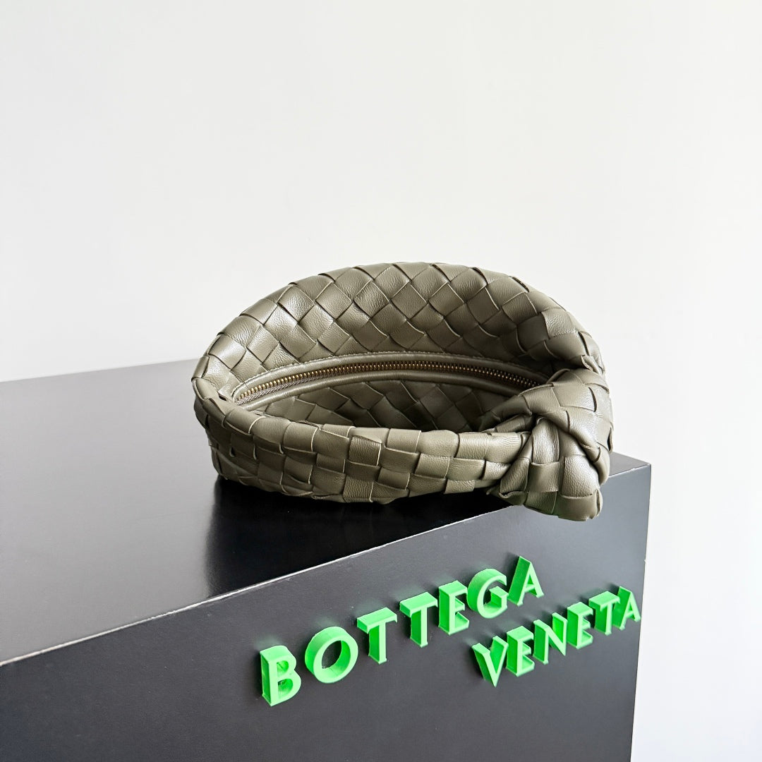 Bottega Veneta 25S Mini Jodie 26 in Olive Green Calfskin Bag