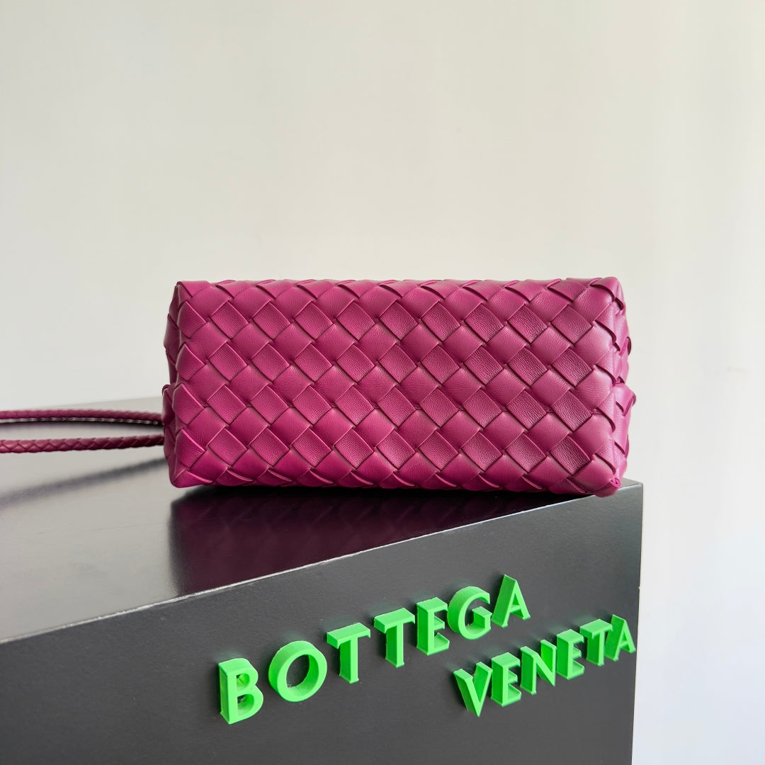 Bottega Veneta 25S Andiamo 25 in Raspberry Pink Calfskin Bag