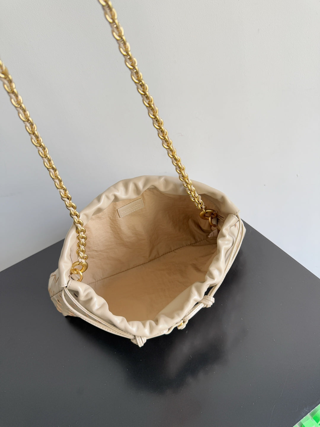 Bottega Veneta 25S Dustbag Notte 33 in Warm Beige Calfskin Gold Hardware Bag