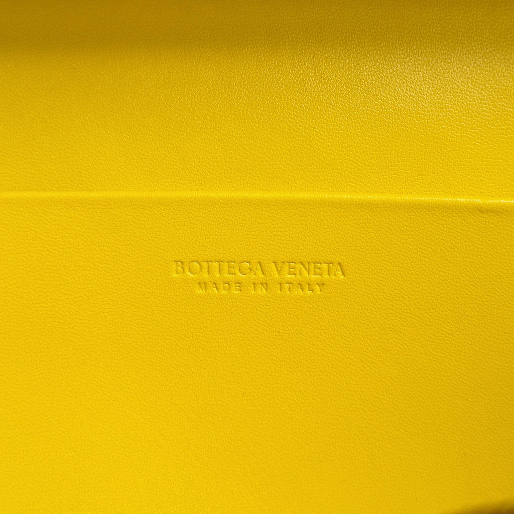 Bottega Veneta 25S Bang Bang 22 in Lemon Yellow Intrecciato Calfskin Gold Hardware Bag