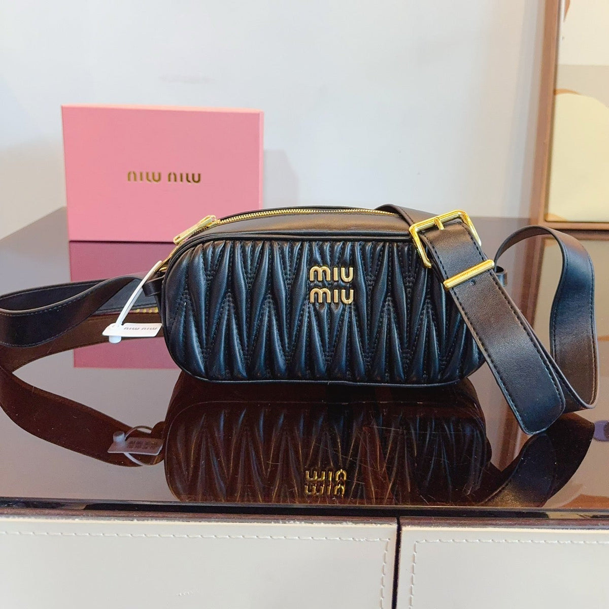 Arcadie 27 in Black Nappa Leather Bag