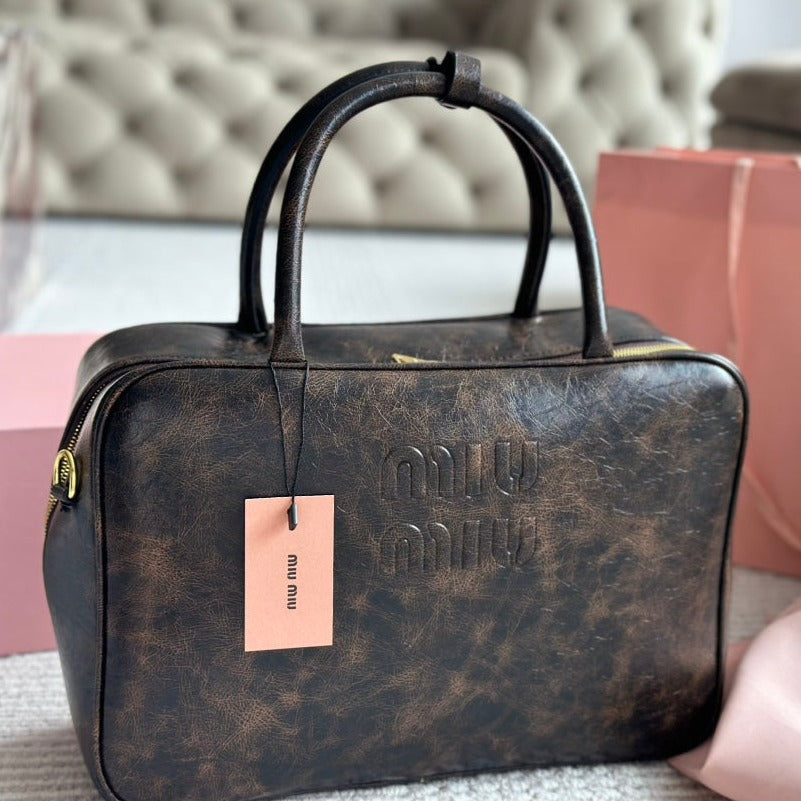 Beau 34 Bag in Sand/Coffee Calfskin