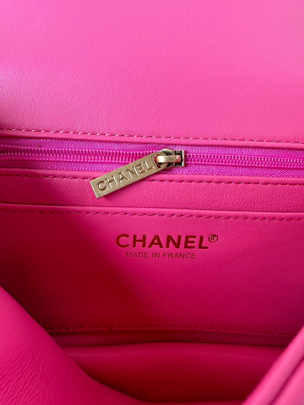 Chanel Small 20 Flap Bag in Deep Pink Calfskin