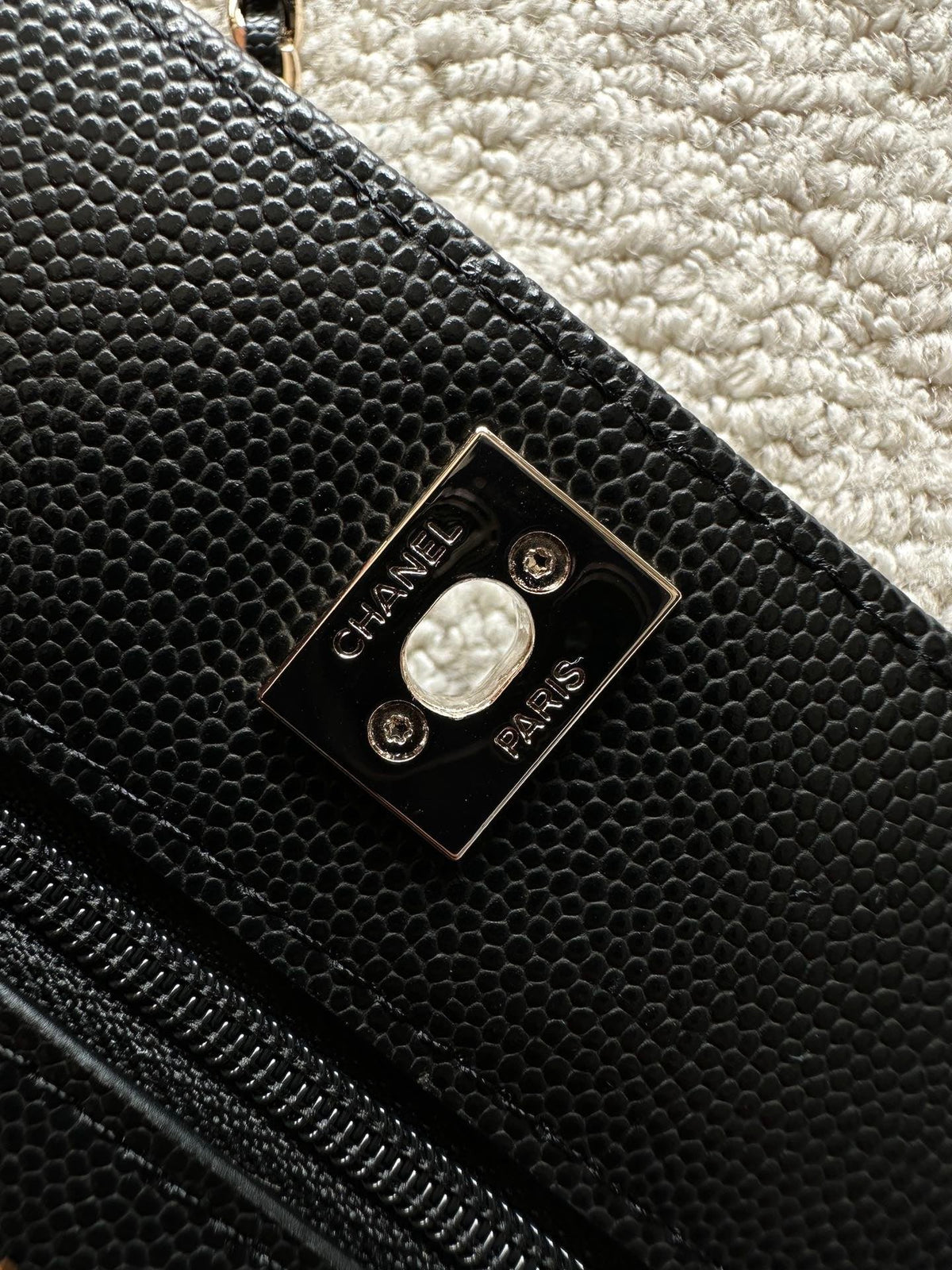 Chanel 25S Mini Flap Bag 19 in Black Caviar Leather