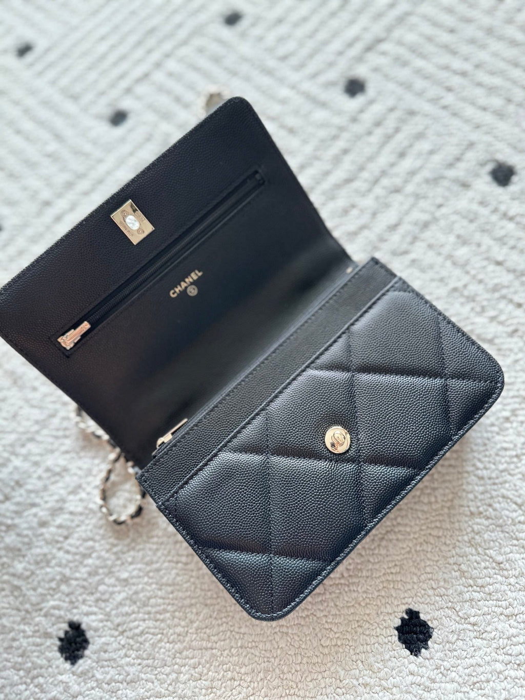 Chanel 25S Mini Flap Bag 19 in Black Caviar Leather