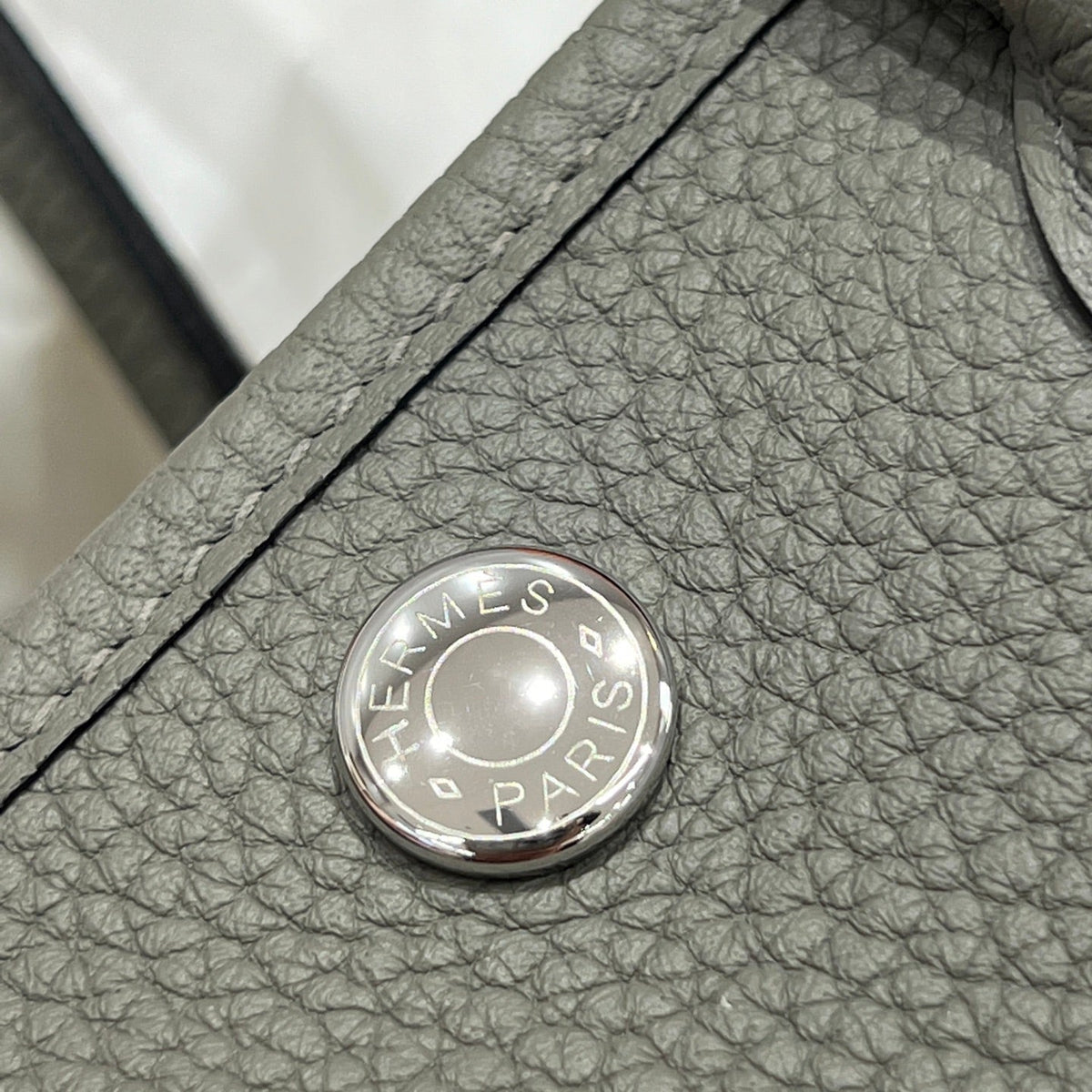 Hermes Garden Party 23cm in Grey Calfskin Bag