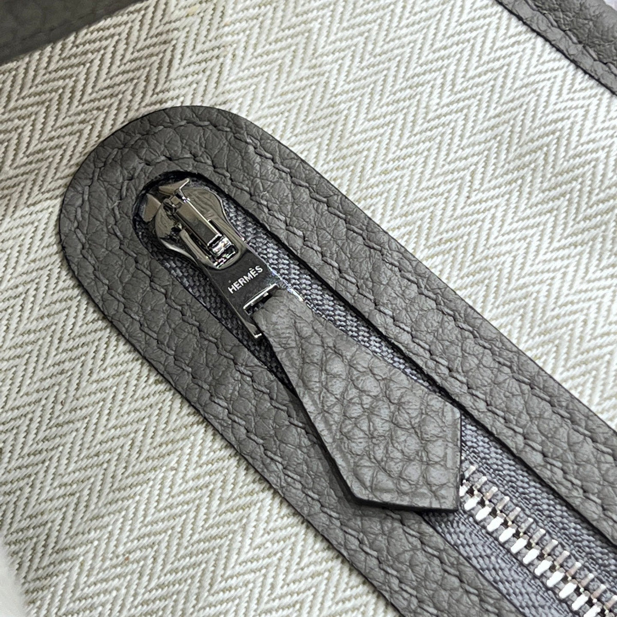 Hermes Garden Party 23cm in Grey Calfskin Bag