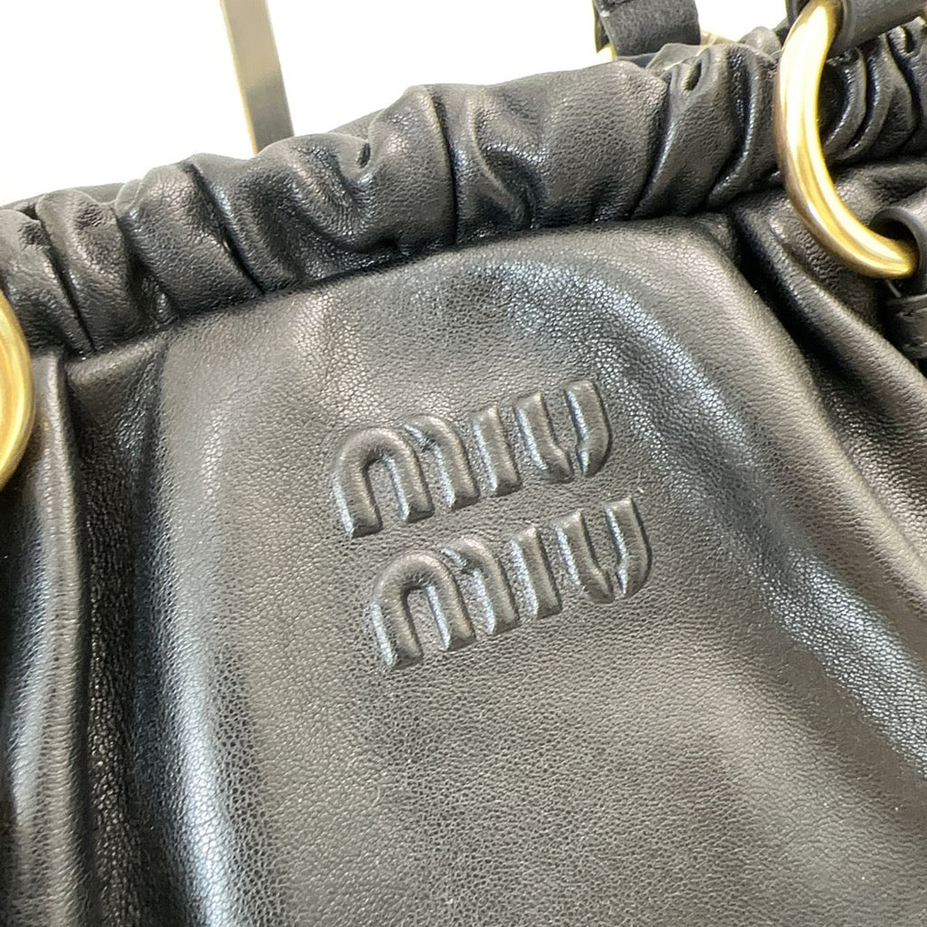 Joie Nappa Shoulder Bag 44 in Black Calfskin