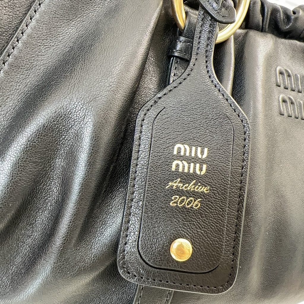 Joie Nappa Shoulder Bag 44 in Black Calfskin