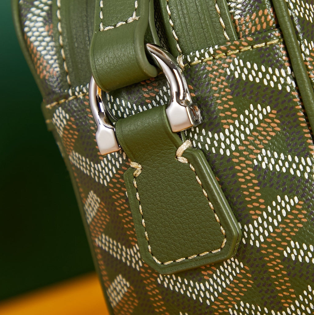 Goyard Cap-Vert PM Bag 22 in Woodland Green Goyardine Canvas