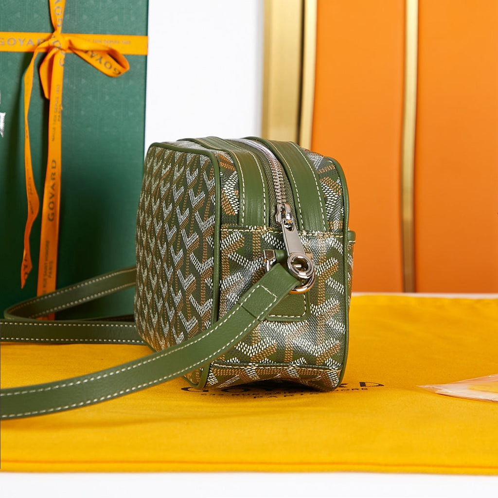 Goyard Cap-Vert PM Bag 22 in Woodland Green Goyardine Canvas