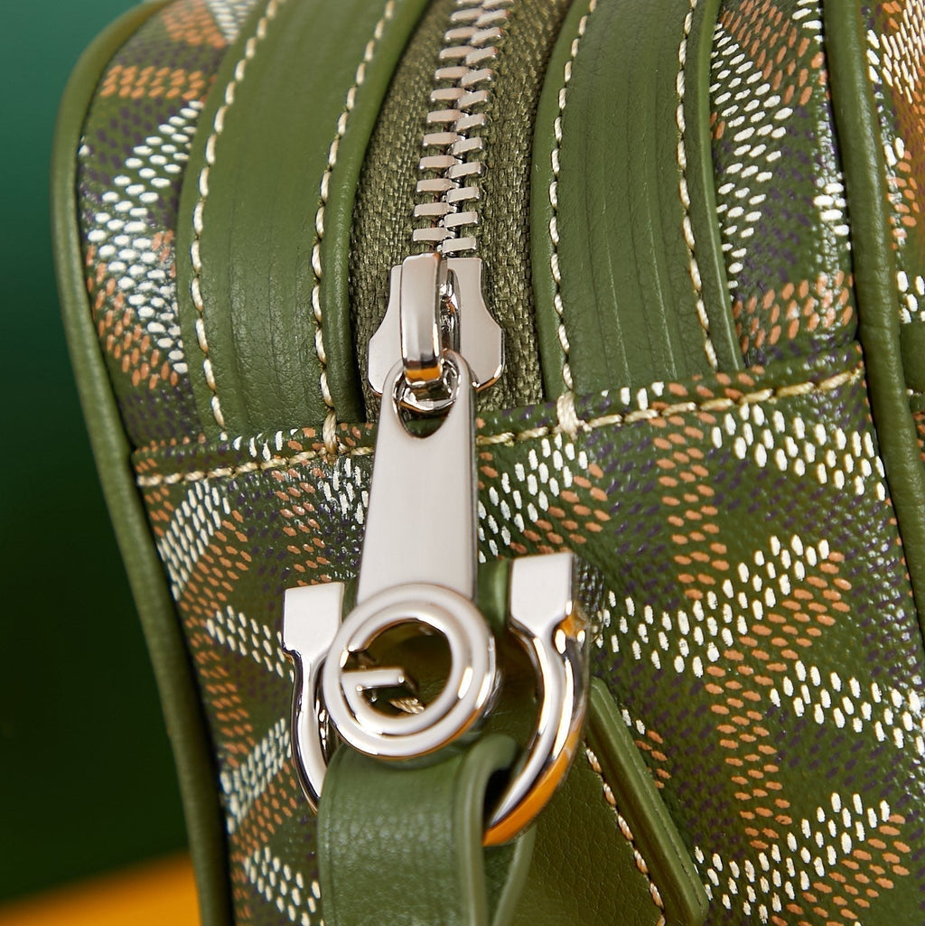 Goyard Cap-Vert PM Bag 22 in Woodland Green Goyardine Canvas