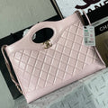 Chanel Medium 36 Shopping Bag in Light Pink Calfskin