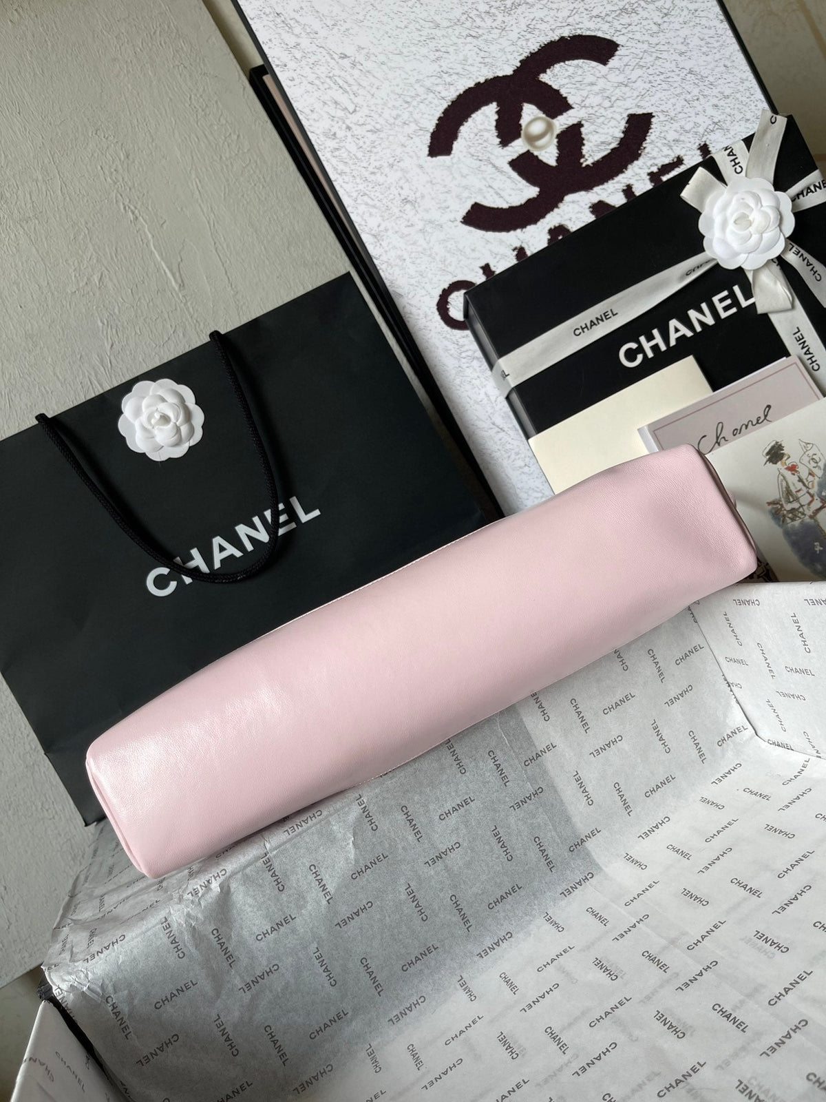 Chanel Medium 36 Shopping Bag in Light Pink Calfskin