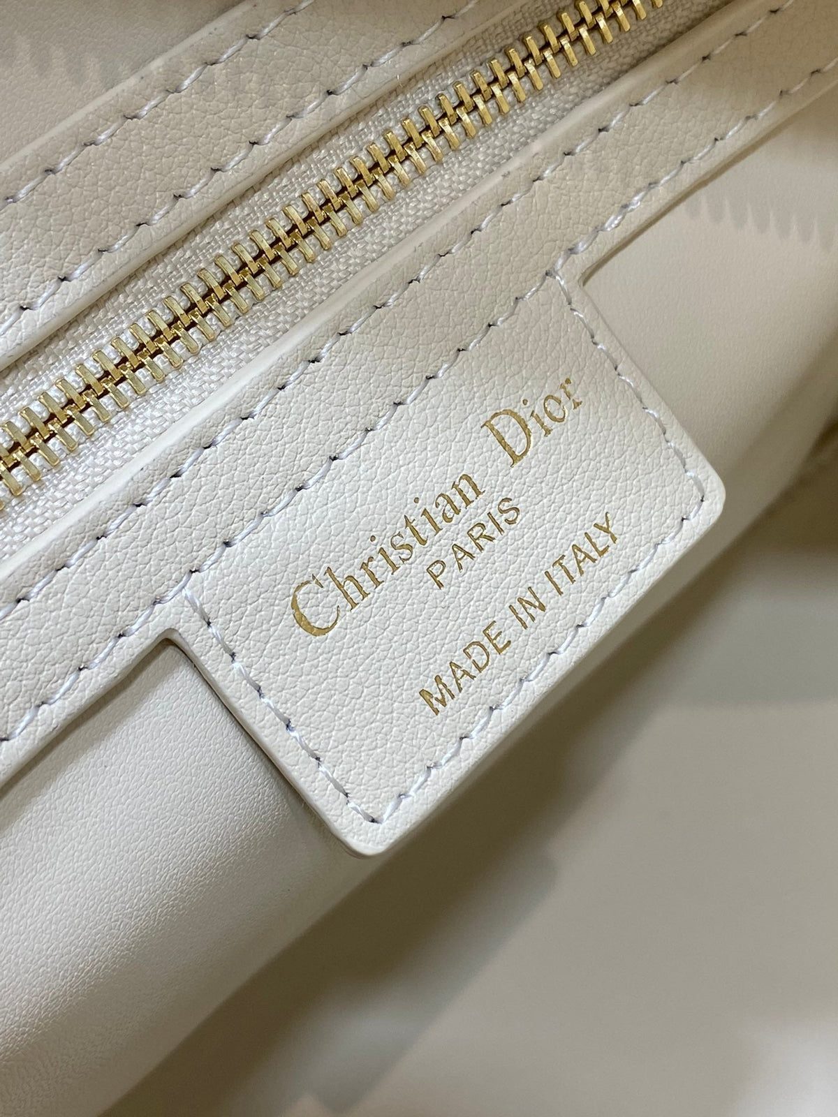 Dior Groove 25 Bag in White Cream Lambskin