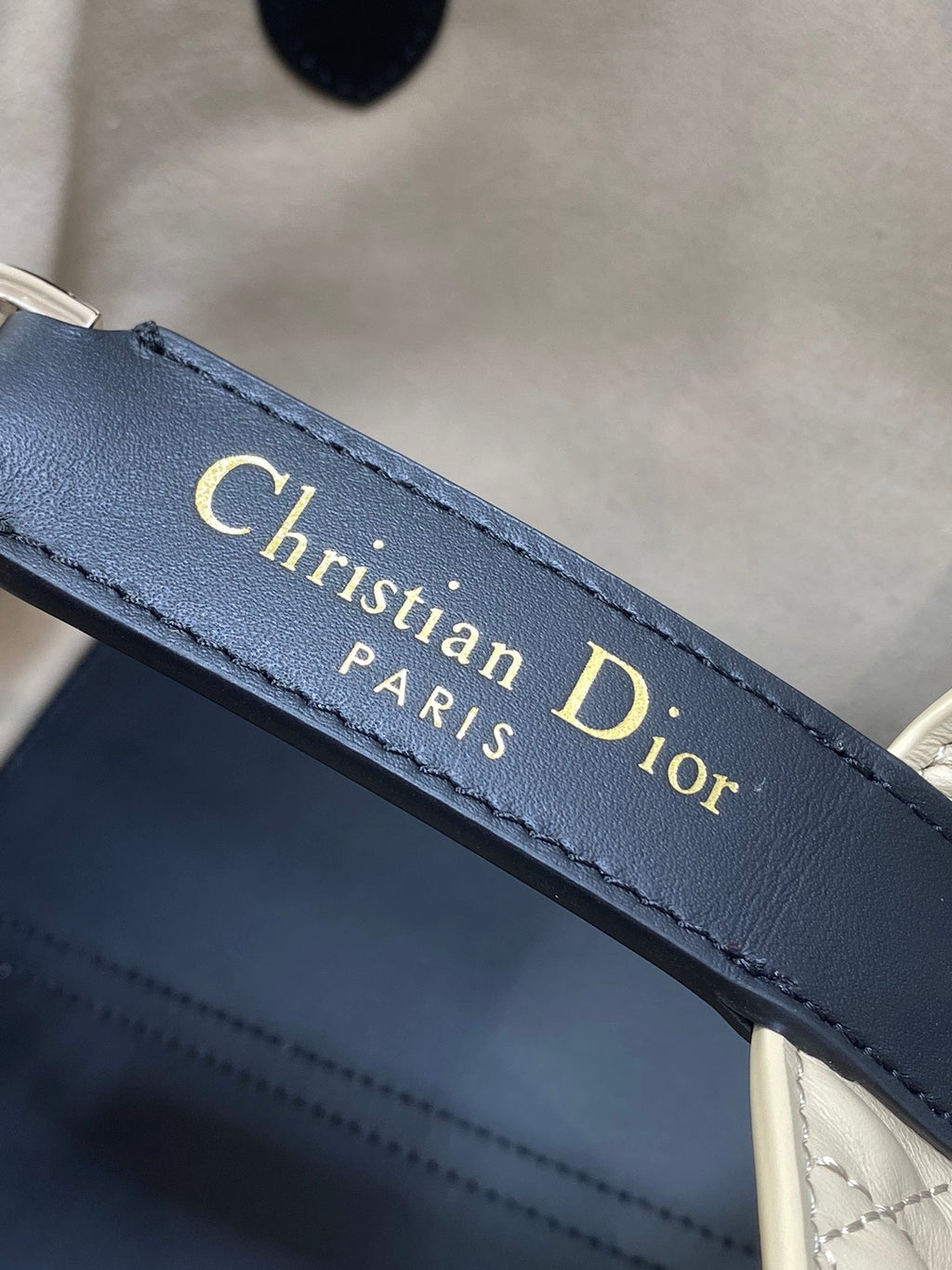 Dior Always Mini 23 Bag in Ivory Tan Macrocannage Calfskin