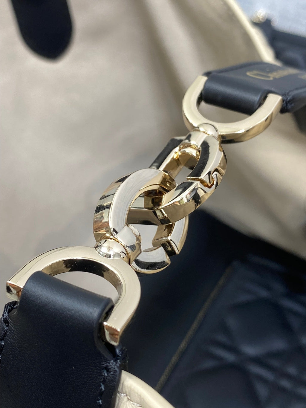 Dior Always Mini 28 Bag in Ivory Tan Macrocannage Calfskin