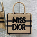 Dior Book Tote 26 Beige and Black Miss Graffiti Embroidery