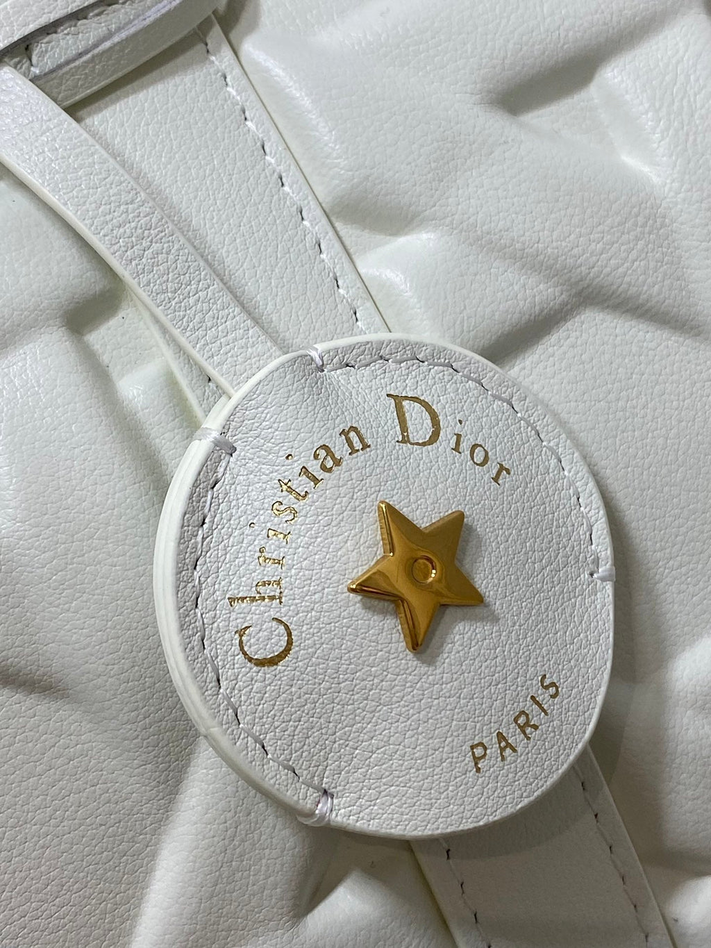 Dior Groove 25 Bag in White Macrocannage Calfskin with Gold Hardware