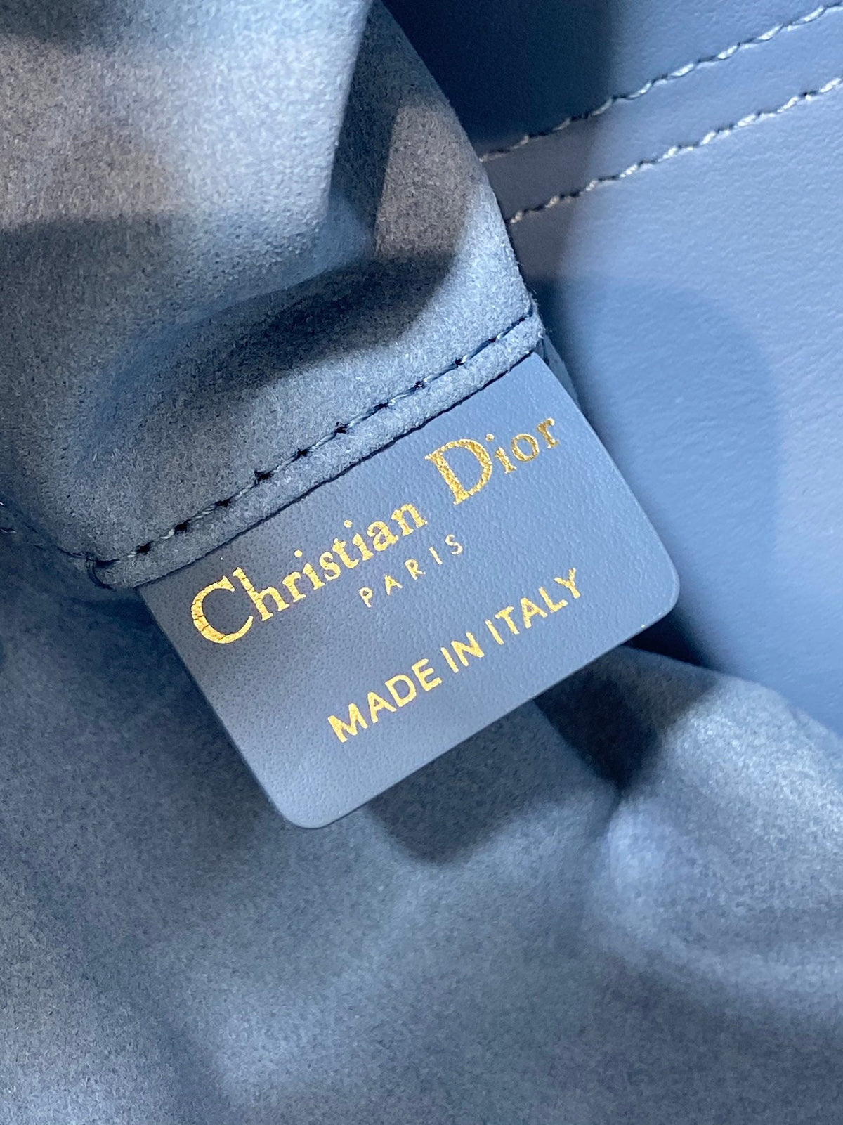 Dior Always Mini 23 Bag in Azure Blue Macrocannage Calfskin